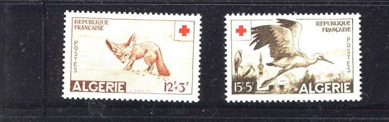 ALGERIE 1957 RED CROSS #B88 - B89 $18.00 TRULY MNH & ORIG. GUM