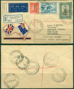 Australia 1938 Australia PNG First Flight Boomerang (light gum tones)cover