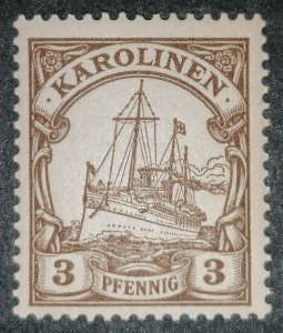 German Colonies Karolinen 1899 3pf Yacht MNH Fresh OG Scarce