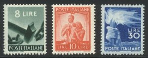 ITALY #486-88 Mint NH - 1947 Pictorials