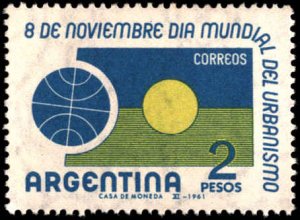 Argentina #734, Complete Set, 1961, Never Hinged