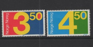 Norway #903-04 (1987 Numerals set) VFMNH CV $3.75