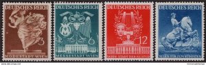GERMANY - Sc#502-505 1941 WWII Reich Vienna Fair Dancer Mask MNH