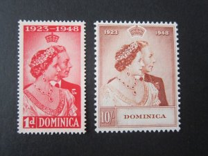 Dominica 1948 Silver Wedding set MNH