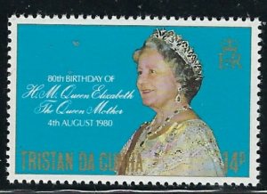 Tristan da Cunha 277 MNH 1980 Queen Mother Birthday (fe5632)