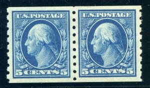 US SCOTT #396 PAIR MINT-XF-SUP-JUMBO-OG-NH GRADED 95J W/ PSE CERT