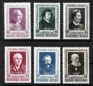 BELGIUM 1952 Famous Persons (6v Cpt) Fresh MLH CV$120+