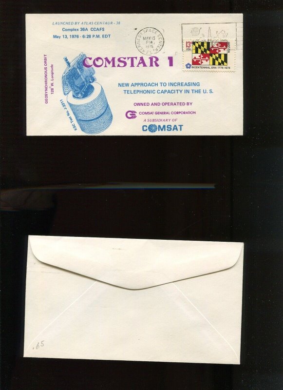 COMSAT GENERAL CORPORATION COMSTAR 1 SATELLITE CACHET COVER (HR840)