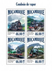 Mozambique 2013 Classic Steam Trains Stamp Sheet 13A-1412