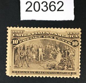 MOMEN: US STAMPS # 237 MINT OG H LOT # 20362