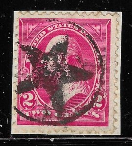 Scott # 219D  Lot E934  2c Washington lake Super Nice Star Cancel   Used