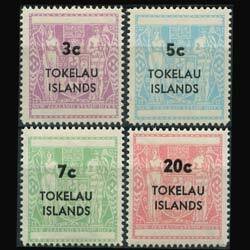 TOKELAU 1967 - Scott# 12-5 N.Z.Stamps Surch. Set of 4 NH