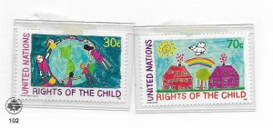 United Nations #593-594 MNH - Stamp CAT VALUE $3.00