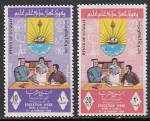 Kuwait - 1969 Education week Sc# 443/444 - MNH (1049)