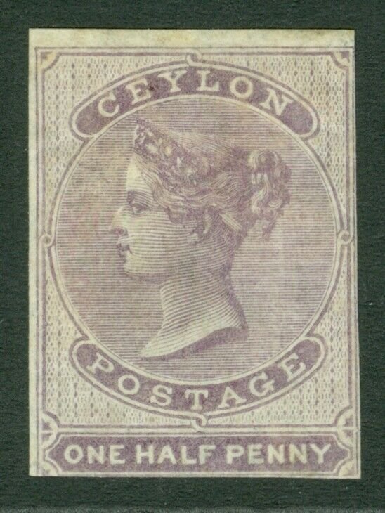 SG 16 Ceylon 1857-64 ½d reddish lilac. Mint, good margins on 2 sides
