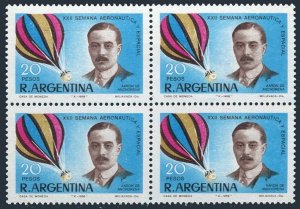 Argentina 868 block/4,MNH.Mi 1008. Aeronautics Week,1968.Aaron de Anchorena.