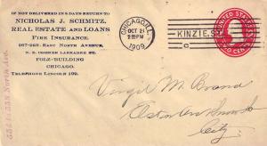 United States Illinois Kinzie Sta. Chicago 1909 machine  1905-1913  Postal St...