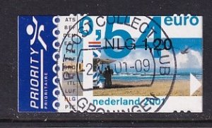 Netherlands  #1078   cancelled  2001  self-adhesive coast  1.20g   euro