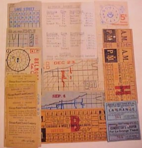 USA CENTURY OF PROGRESS EXPO 1933 CHICAGO STREETCAR TICKETS & 15 OTHER TICKETS