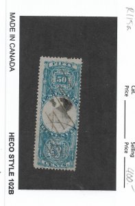 50c 2nd Issue Revenue Tax Stamp, Sc # R115a, used (55904)