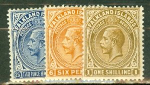 JA: Falkland Islands 30-35 mint CV $123.50; scan shows only a few