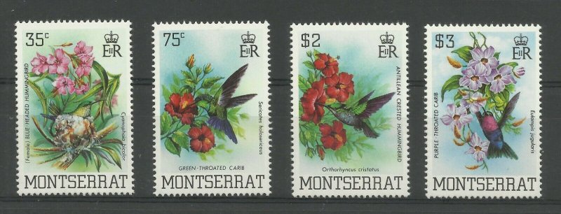 MONTSERRAT 1983 Set of 4, Humming Birds Issues, Sg 571-574, UnM/Mint {Box 5-15} 