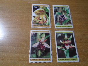 Cyprus  #  565-68   MNH   Flowers