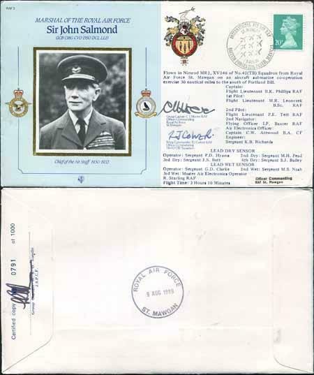 CDM3a RAF COMMANDERS SERIES John Salmond Signed Capt Moore and Wg Cdr Colver (C)