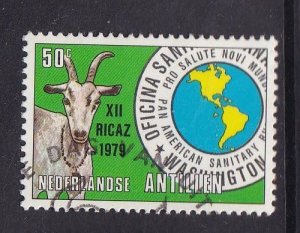 Netherlands Antilles #437 used 1979  zoonosis control 50c green