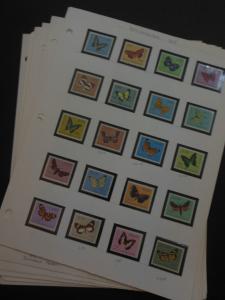 WORLDWIDE TOPICAL : Beautiful collection of Butterflies. Almost all VF, Mint NH.