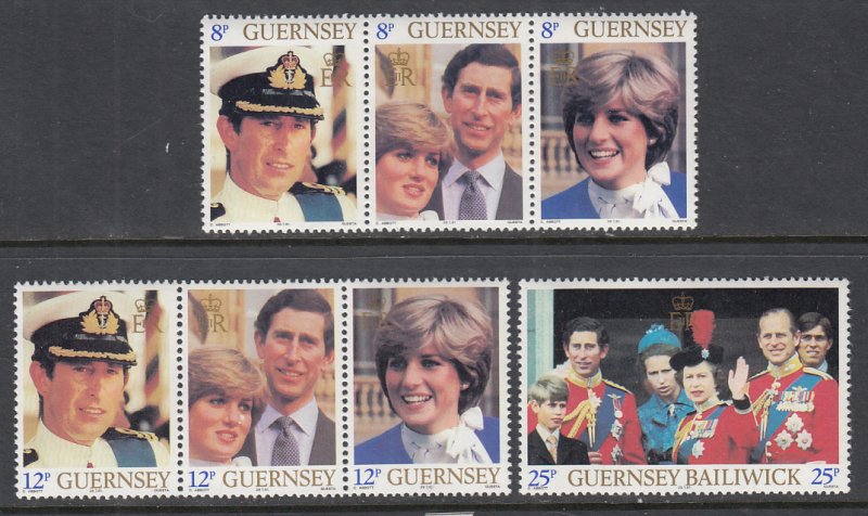 Guernsey 224-226 Royal Wedding MNH VF