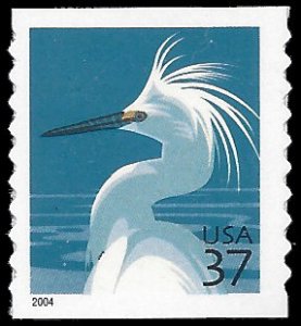 #3829a 37c Snowy Egret Coil Single 2004 Mint NH