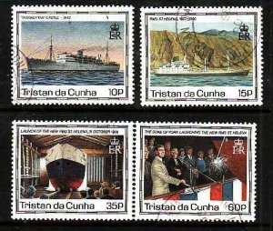 Tristan da Cunha-Sc#482-5- id8-used set-Ships-1990-