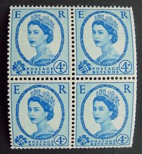 Great Britain, Scott 359cp, MNH Booklet pane of 4