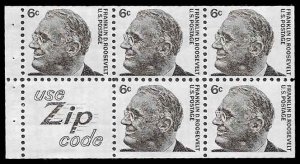 PCBstamps   US #1284c Bk Pane 30c(5x6c)F.D. Roosevelt, S5, MNH, (2)