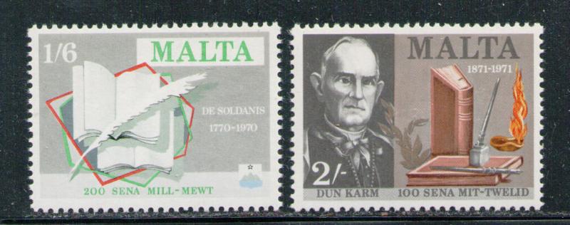 MALTA 1971 MNH SC.423/424 Literature