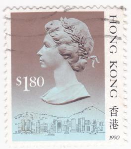 Hong Kong - 1987 QE II - $1.80- used 