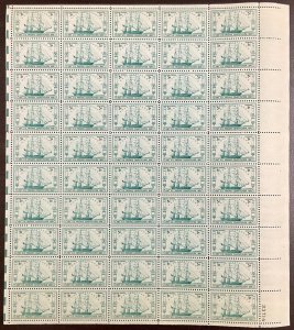 951 USS Frigate Constitution 3¢ MNH sheet of 50  1947