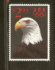 US Scott # 2540 $2.90 1991 Eagle with Olympic Rings Priority Mail Stamp MNH