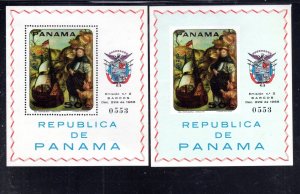 PANAMA #485F 1968 SAILING SHIPS MINT VF NH O.G S/S PERF. & IMPERF.