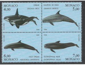 MONACO SC# 1898a-d VF MNH 1994 Blk-4