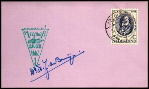 Netherlands 1960 MRI Flying Saucer Proof #3 Card - DeBruijn Signed - L36133