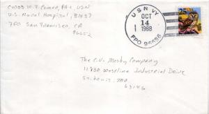 United States Fleet Post Office 25c Owl Flora and Fauna 1988 U S N VY FPO 966...