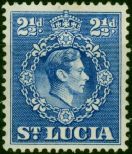 St Lucia 1938 2 1/2d Ultramarine SG132 P.14.5 x 14 Fine MM