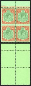 BERMUDA SG119d 10/- deep green and dull red on green paper/emerald U/M Cat 300