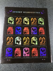 5420-23 Spooky Silhouettes Sheet of 20 Forever Stamp-MNH-2019