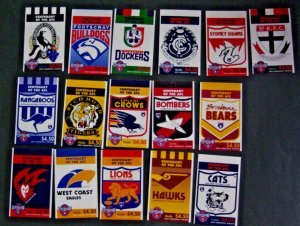 Australian Stamps1996 Booklets X16 Set AFL Centenary 45c Football Collingwood Ri