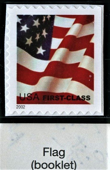 SCOTT 3636 AMERICAN FLAG DIE CUT 10.5 X 10.75-LARGE 2002  BOOKLET (MNH) MOUNTED