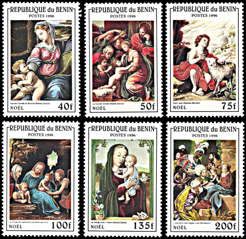 Benin 836-841, MNH, Christmas Paintings