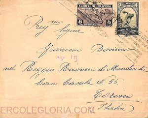 ad6201 - COLOMBIA - Postal History -  COVER to ITALY 1935 Olympic Games TENNIS